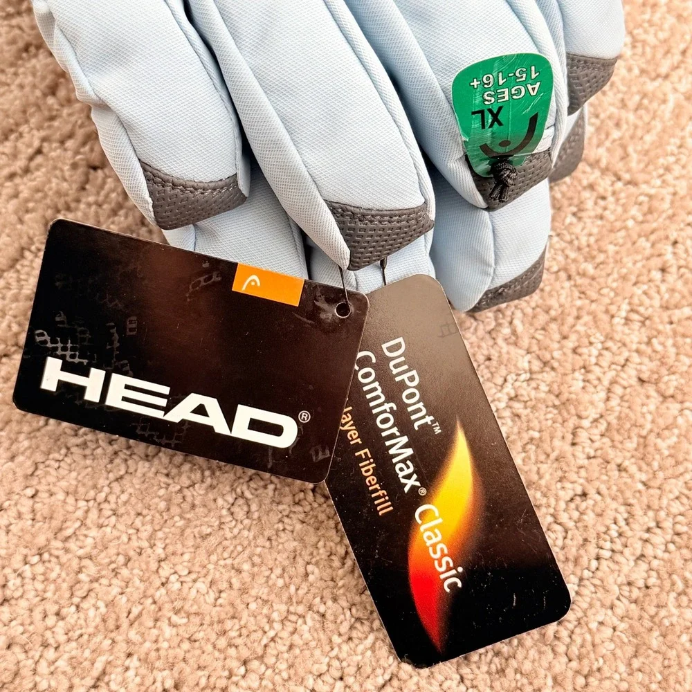 HEAD‎ Boys Ski Gloves DuPont ComforMax Insulated XL Blue Winter Sport